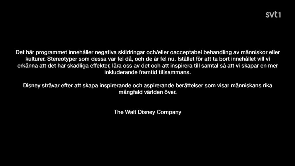 Disneys varningsskylt. Bild: SVT
