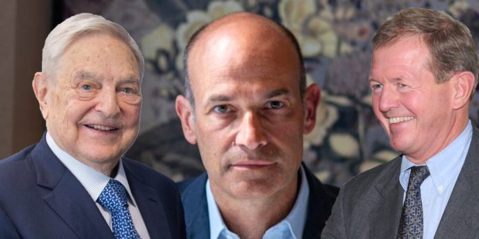 Mellan familjen Soros (vänster) och familjen Wallenberg (höger) finns affärsmannen Daniel Sachs (mitten), som kräver mer invandring till Sverige. Bildmontage. Foto, Sachs: Open Society Foundation. Foto, Soros: Wikipedia/ Aris Oikonomou - European Commission/ CC BY 4.0. Foto, Marcus Wallenberg: Wikipedia/ / Ministry of Commerce and Industry (India)/ GODL