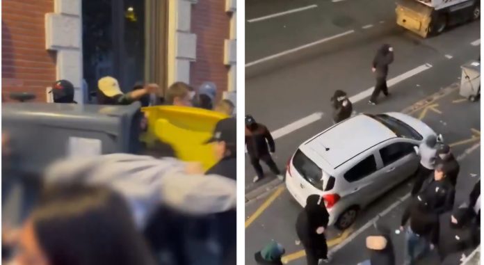 Börjar franska nationalister mobiliseras mot de vänsterextrema så kallade 